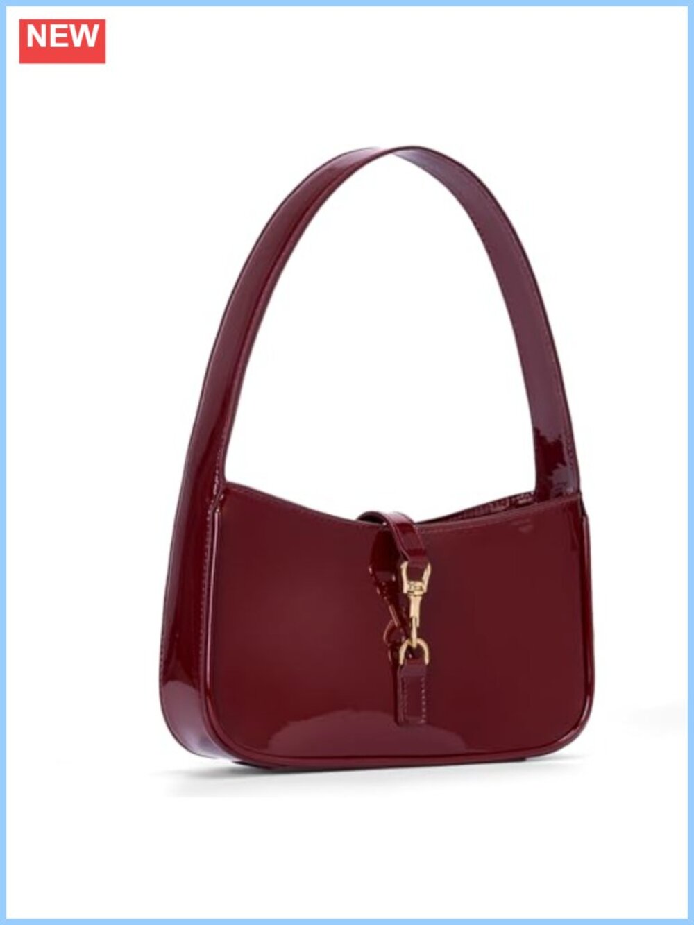Faux Leather Shoulder Bag Small Y2K Handbag Everyday Purse